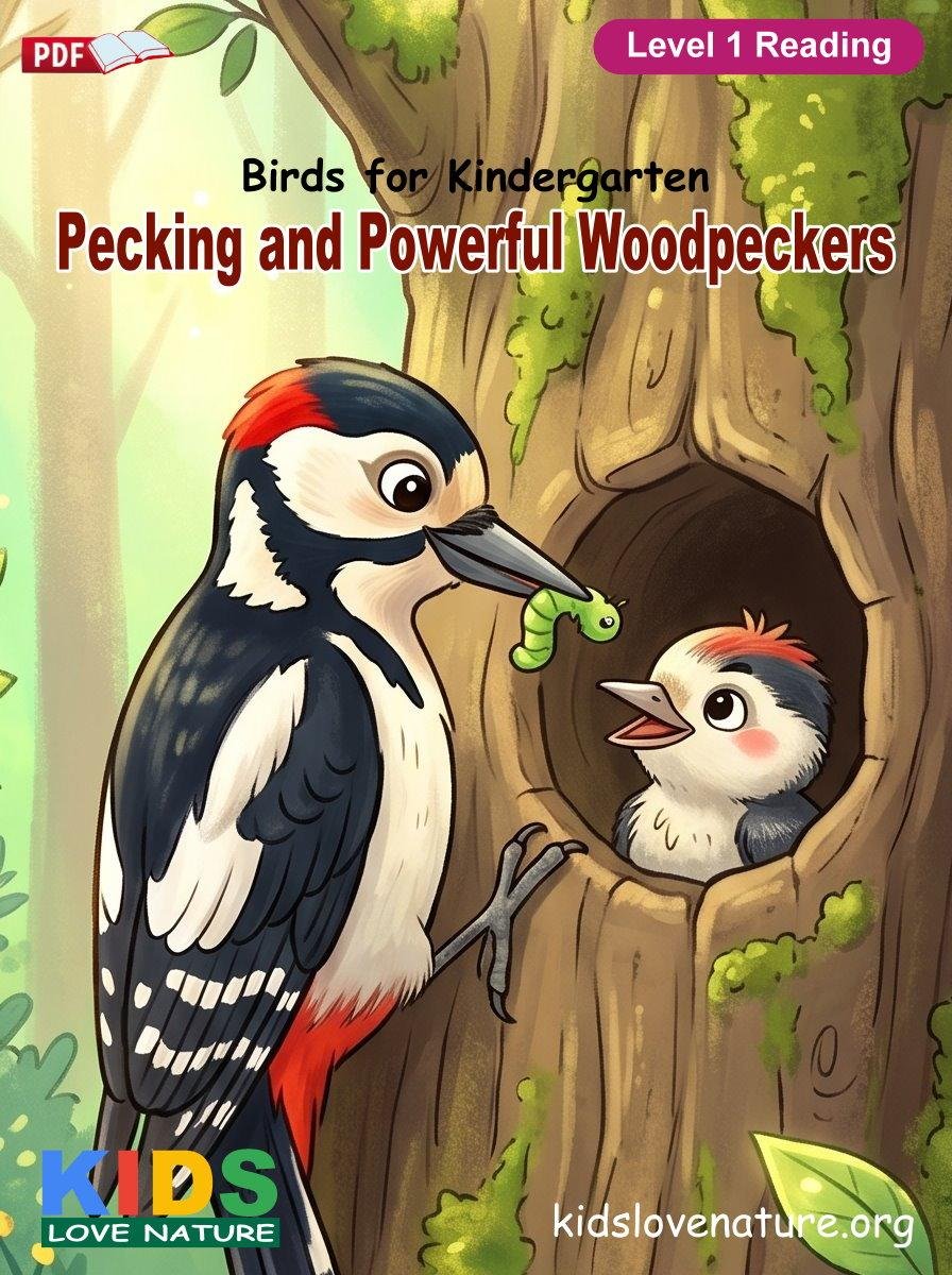 Pecking and Powerful Woodpeckers