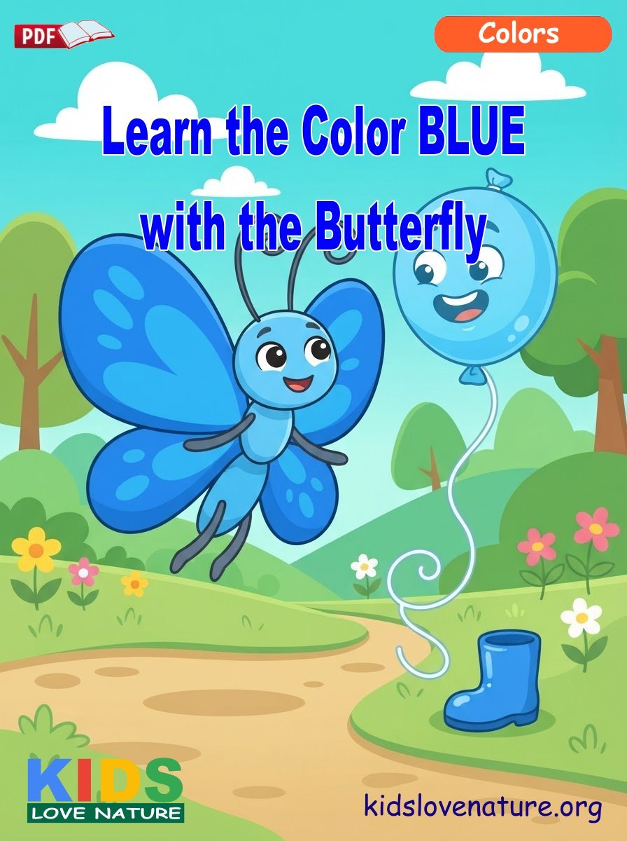 Learn the Color BLUE with the Butterfly
