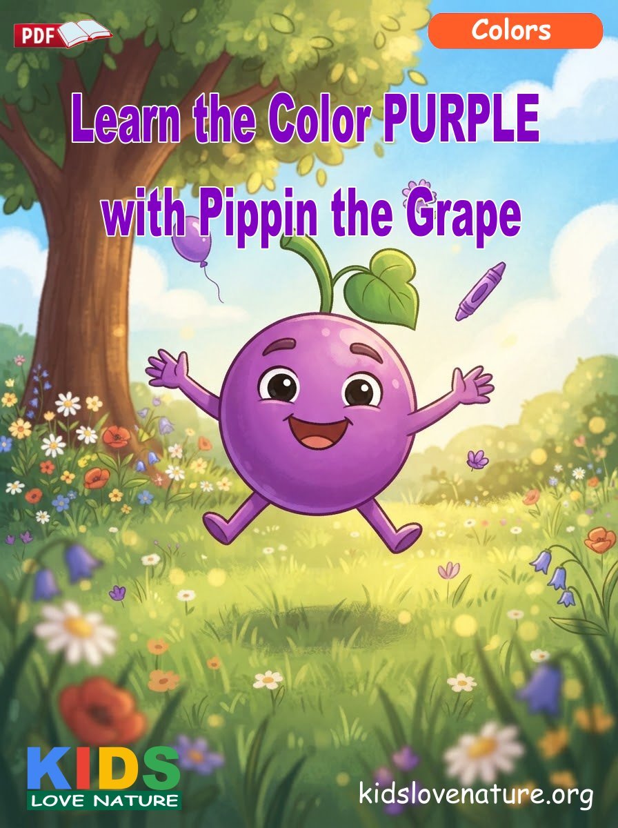 Learn the color PURPLE with Pippin the Grape