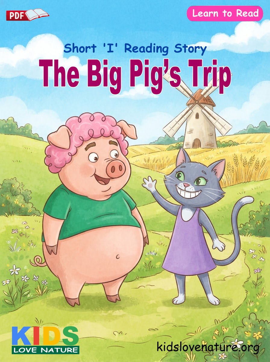 Short 'I' Reading Story: The Big Pig’s Trip
