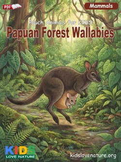 Pouch Animals for Kids: Papuan Forest Wallabies